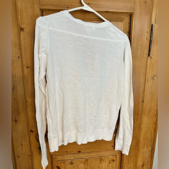 St John’s Bay White V Neck Cardigan Button Down Size Medium - Picture 2 of 10